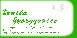 monika gyorgyovics business card