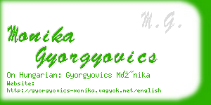 monika gyorgyovics business card